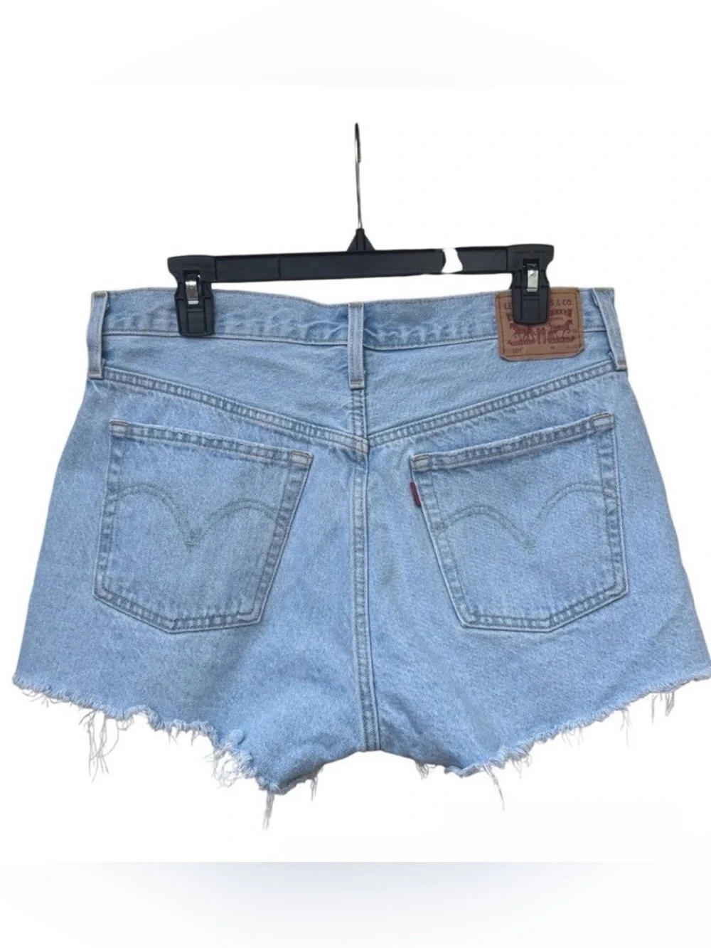 Levi’s 501 Original Cutoff Shorts Size 31 Light Wash Distressed Denim Summer